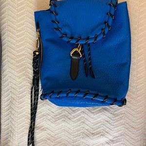 Acne Studio Rope Jungle Blue Leather Backpack